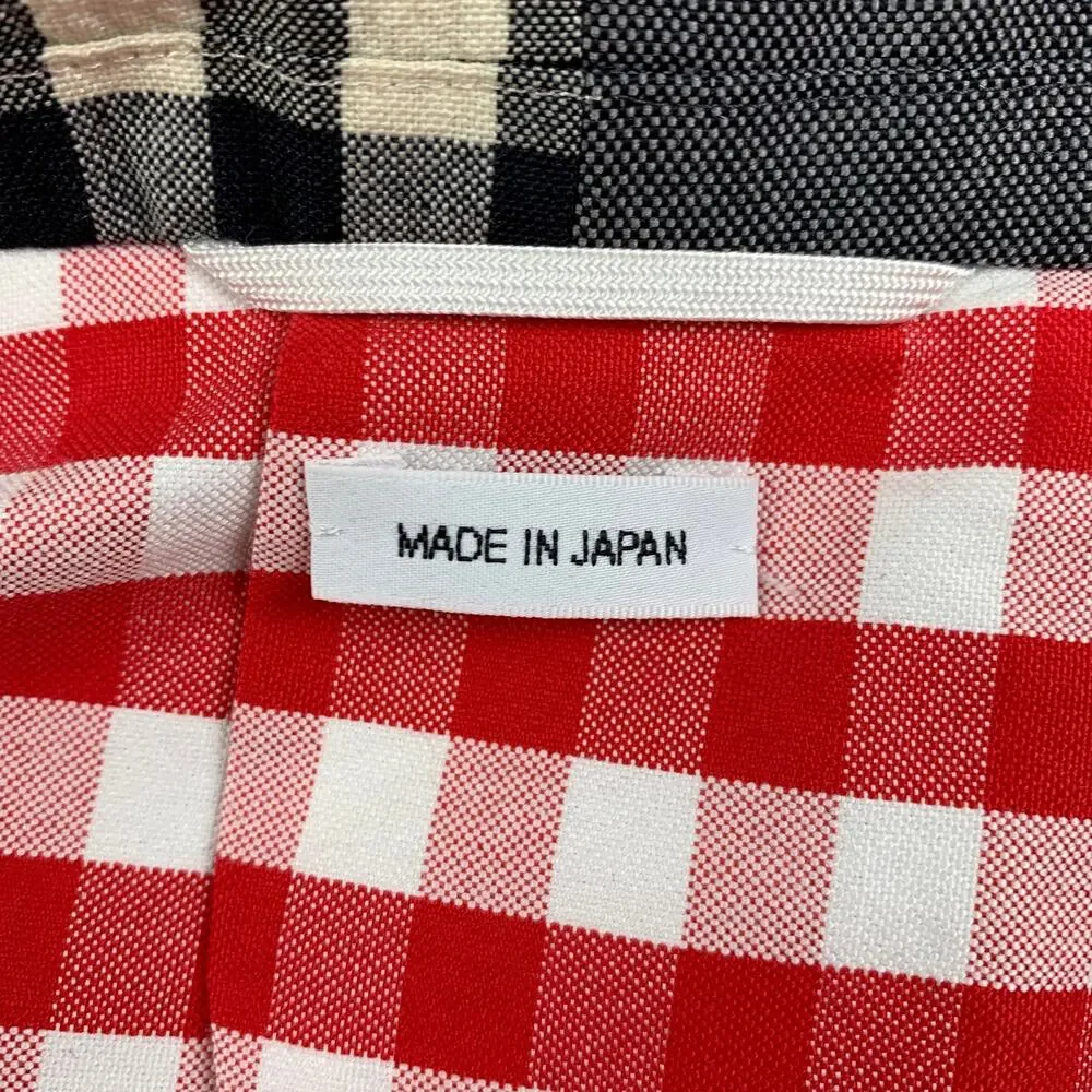 THOM BROWNE Size 38 Navy Red Checkered Wool Blend Notch Lapel Sport Coat